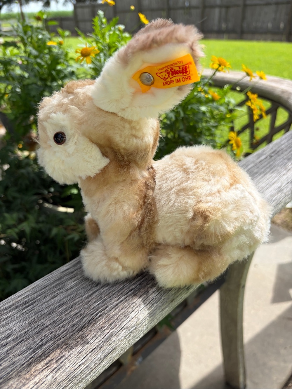 Steiff Melly Rabbit With Distinctive Blonde Plush Fur